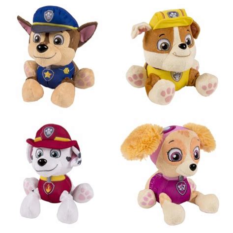 Paw Patrol Plush Pup Pals Stuffed Animal Toy Set Chase Rubble
