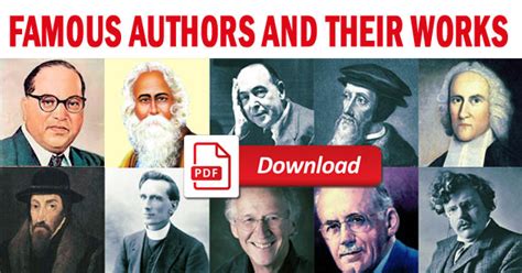250 Famous Authors And Their Works In English Literature