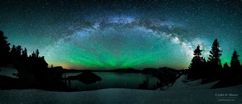 Apod 2013 June 19 Milky Way Over Crater Lake With Airglow