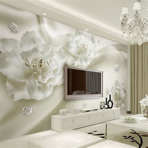 Custom Any Size 3d Wall Murals Wallpaper Silk Flower