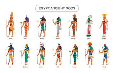 Egypt Ancient Gods Set 4661844 Vector Art At Vecteezy