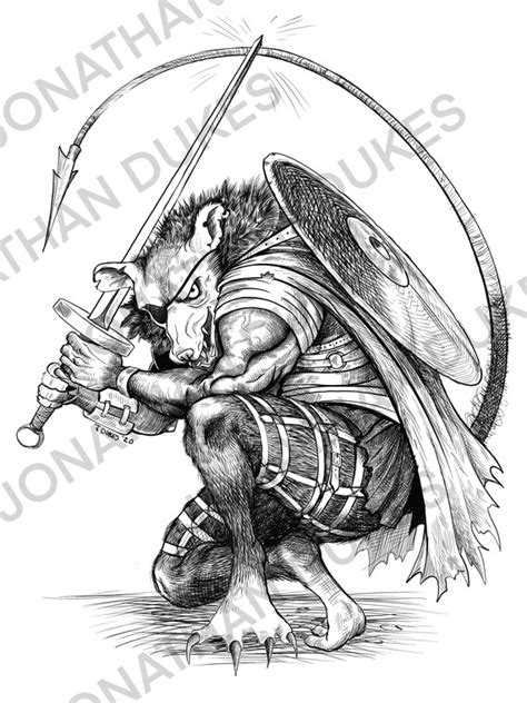 Cluny The Scourge From Outcasts Of Redwall By Brian Jacques Etsy