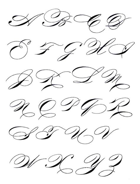 Exemplars Tattoo Lettering Fonts Copperplate Calligraphy Lettering