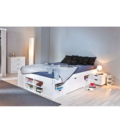 Letto una piazza e mezzo 140 x 190 vano contenitore e rete a doga bianco lucido. Letto Piazza E Mezza Till 140 X 200 Bianco