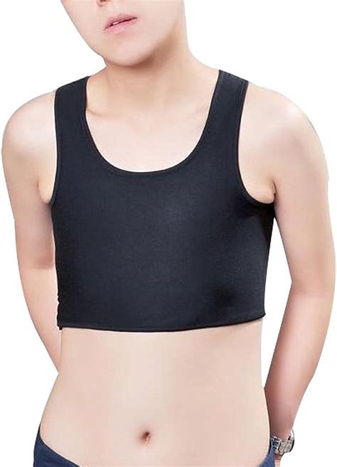 Ushoppingcart Les Lesbian Tomboy Short Vest Chest Binder Tops At Amazon Womens Clothing Store