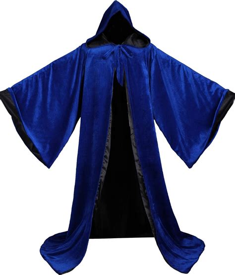 Luckymjmy Velvet Wizard Robe With Satin Lined Hood And