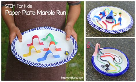 Stem Challenge For Kids Design A Paper Plate Marble Maze Marble Maze