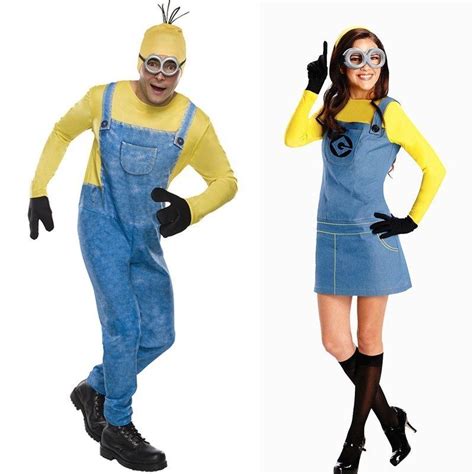 Minion Costume Halloween Adults Women And Men Jumpsuits Glasses Party Clothes Ebay Minion
