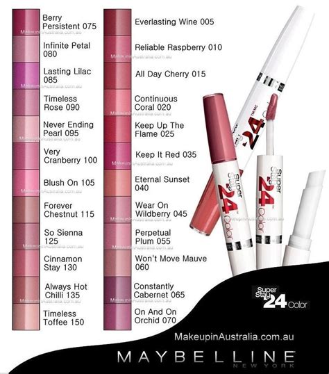 Maybelline 24 Hour Lipstick Color Chart Sexiz Pix