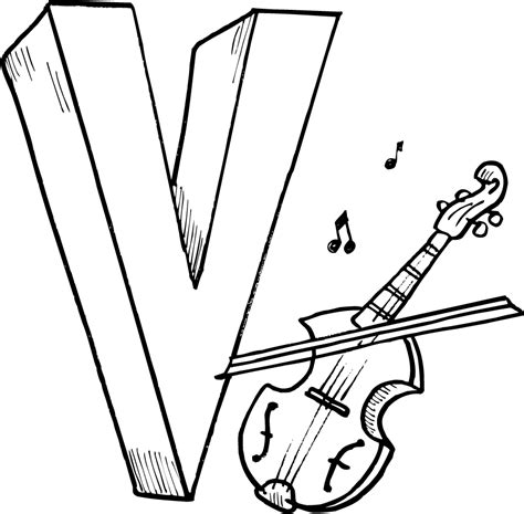 Letter V Coloring Pages Preschool At Free Printable