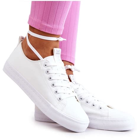 Ps1 Womens Leather Sneakers White Mikayla Keeshoes