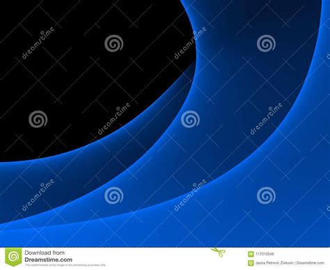 Abstract Luminous Blue And Black Background Stock Illustration