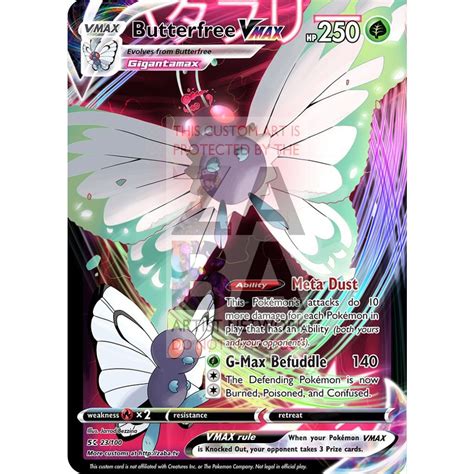 They were first introduced in the sword & shield expansion (the sword and shield expansions in japan). Butterfree VMAX Custom Pokemon Card - ZabaTV