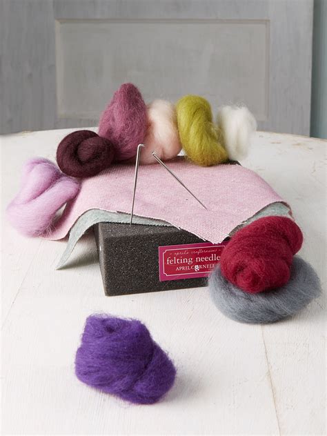 Vintage Floral Medium Felting Kit Aprils Crafternoons Wool Felting