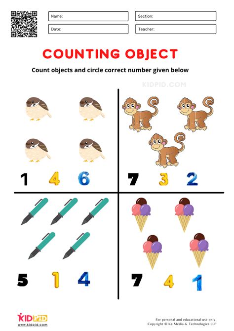 Free Printable Counting Objects Worksheets Printable Templates