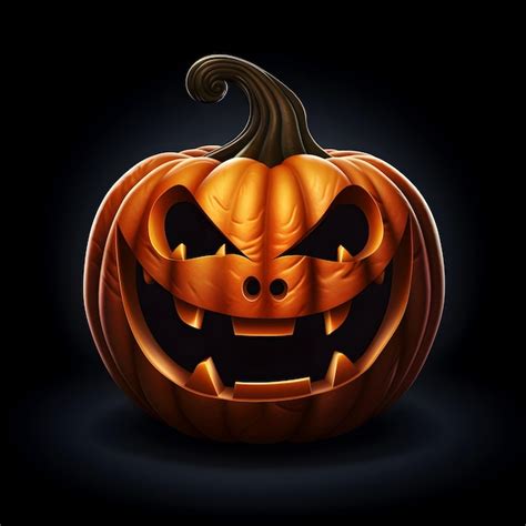 Premium Ai Image Spooktacular Smiles Halloween Caricature Pumpkin