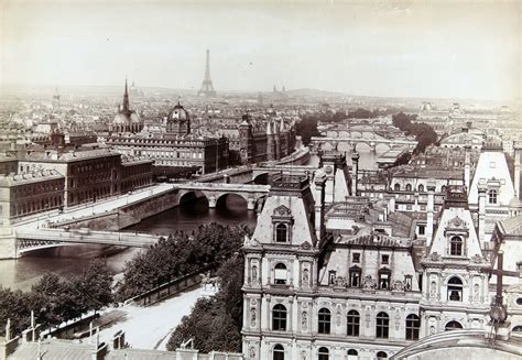 Antique And Classic Photographic Images Paris Panorama With 9 Bridges