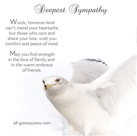 Deepest Sympathy Card Words Of Comfort For Grief And Loss