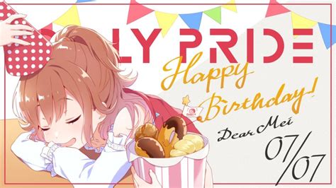 Qpflapper Hayasaka Mei Idoly Pride Highres Official Art 1girl Birthday Brown Hair