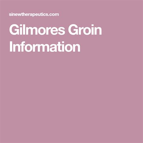 Gilmores Groin Information Gilmore Just Do It Switch Logo