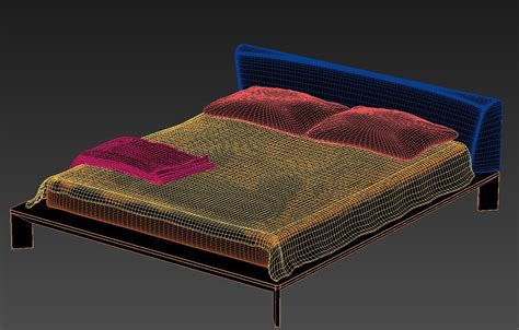 Download Free 3d Max Blocks Of Double Bed Design Cadbull