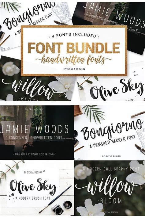 4 Great Handwritten Style Fonts Use These Fonts For Logos Invites