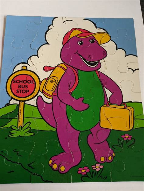 Vintage 1993 Barney School Puzzle Etsy