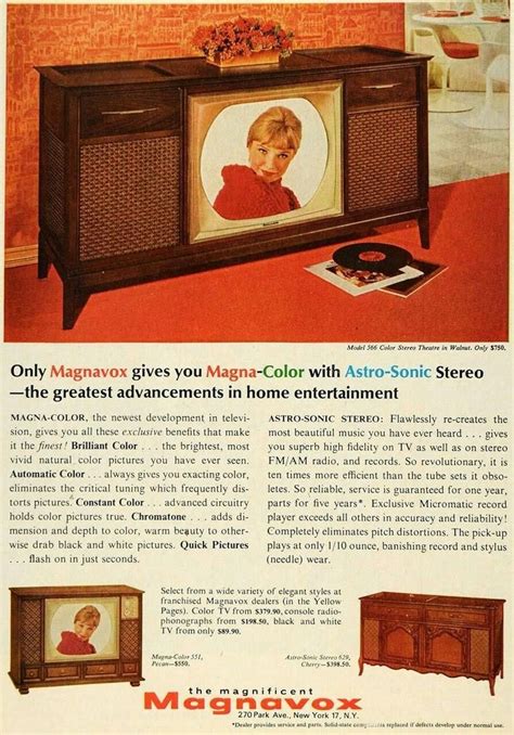 Magnavox 1965 Vintage Television Color Television Vintage