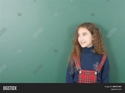 Schoolgirl Near Green Image And Photo Free Trial Bigstock