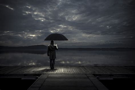 1242x2688 Alone Man With Umbrella Iphone Xs Max Hd 4k Wallpapers