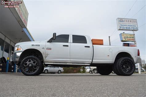 Dodge Ram 3500 Dually Xd Series Xd815 Battalion Wheels Gloss Black Milled