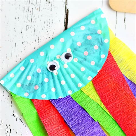 Rainbow Jellyfish Puppet Craft For Kids