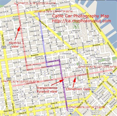 Cable Car San Francisco Map