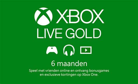 Xbox Live Gold 6 Maanden Cadeaukaart Jouwcadeaukaart