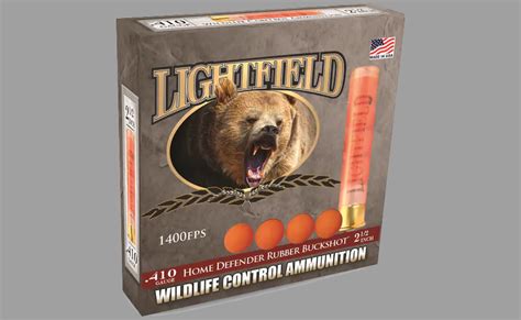 lightfield wildlife control less lethal ammunition 410 bore 2 1 2″ rubber buckshot 4 pellets box