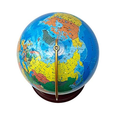 World Globe For Kids Learning Strong Wooden Stand Educational World