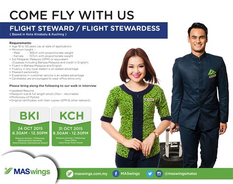 Successful applicants will be assigned in various air asia hubs. MASwings Cabin Crew Walk-in Interview (October 2015 ...