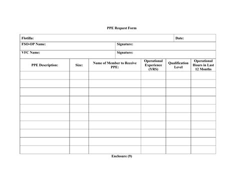 Ppe Request Form Fill Out Printable PDF Forms Online