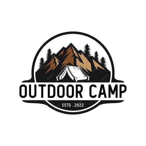 premium vector vintage camping and outdoor adventure emblems logos and badges camp tent in