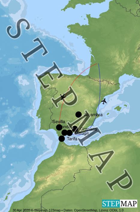 Dann ist dieses spiel hier die lösung für dich. StepMap - Spanien - Landkarte für Europa