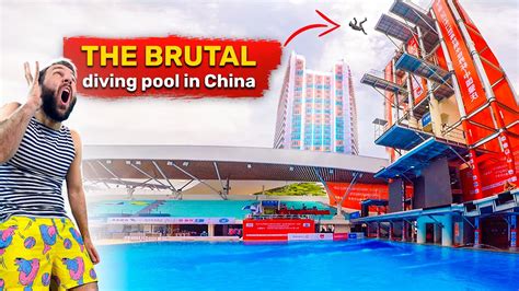 The Highest Diving Board In The World Insane Dive From 27m 90ft Into Swimming Pool Youtube