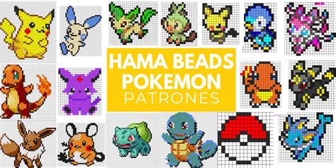 Hama Beads Pokemon 100 Plantillas
