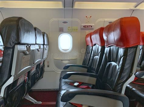 Emergency Exit Window In Aircraft Cabin Long Leg Room Seat Premium
