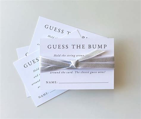 Free Printable Guess The Size Of The Bump Template
