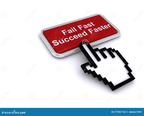 Fail Fast Succeed Faster Button On White Stock Illustration