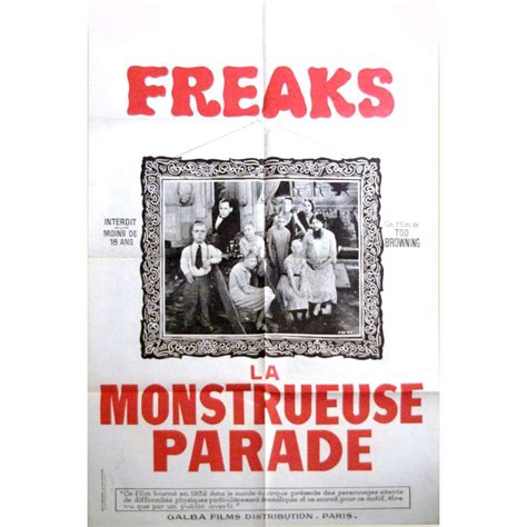 Freaks La Monstrueuse Parade Rare Affiche De Film 80x120 1960 Tod Browning