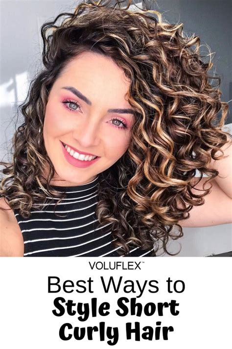 The Best Ways To Style Short Curly Hair Highlights Curly Hair Colored Curly Hair Curly Hair