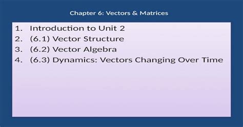 Pptx Chapter 6 Vectors And Matrices Pdfslidenet