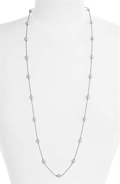 Majorica 8mm Pearl Station Necklace Nordstrom