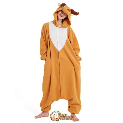 Rudolph Reindeer Onesie Pajamas For Adult And Teens Animal Onesies